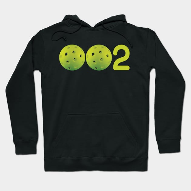 Zero zero two - pickleball score, Hoodie by FK-UK